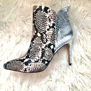 BCBGeneration BOOTIES! SNAKESKIN & METALLIC! SIZE 11! WORN ONCE!!